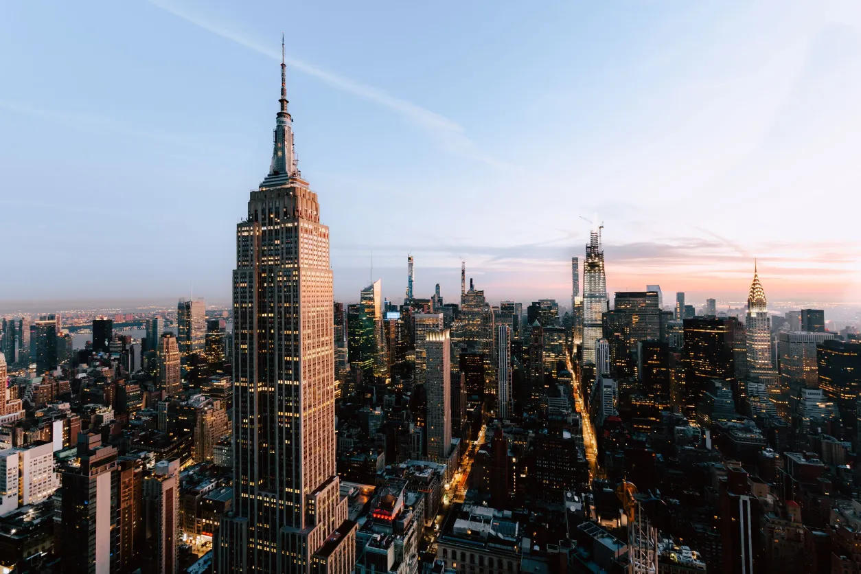 New York City Amazing Skyline with the Empire State Building in Focus